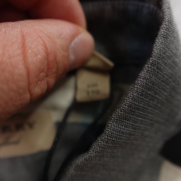 Burberry Shirt Mens 2XL Gray Beige Nova Check Button Up London England NWT NEW - Picture 12 of 14